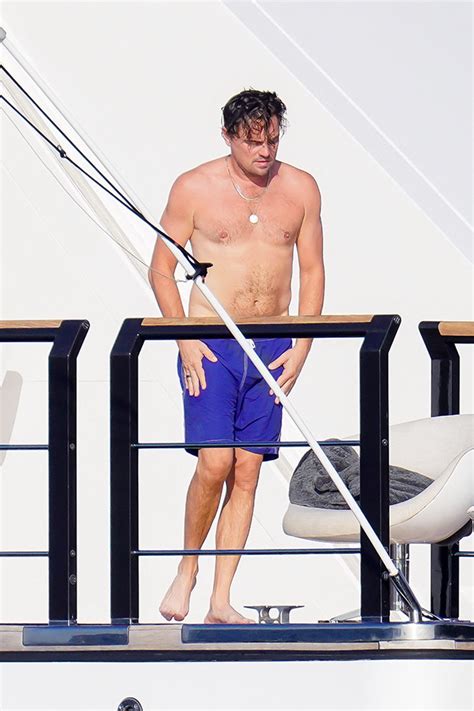 leo dicaprio shirtless|Leonardo DiCaprio Seen Shirtless On Yacht In St..